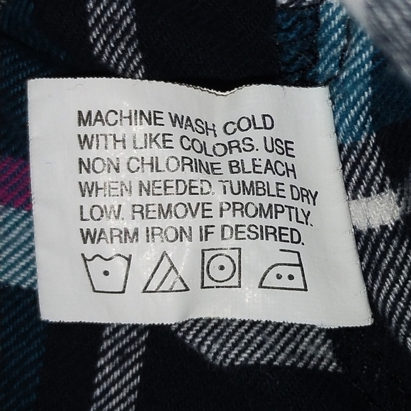 Teal and Black Checkered Shirt with Pink Highlights - Picture 5 of 5